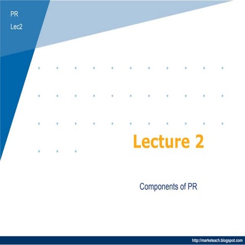 PR Lecture 2