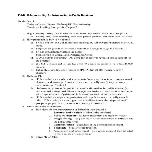 Pr   Lesson Plan Day 2   Defining Pr