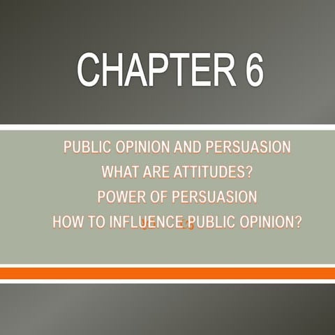 PR- PUBLIC OPINION, ATTITUDES AND PERSUASION