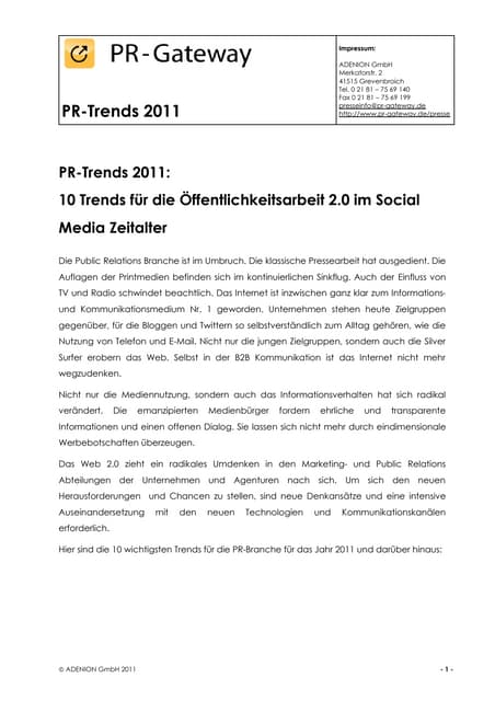 PR-Trends 2011