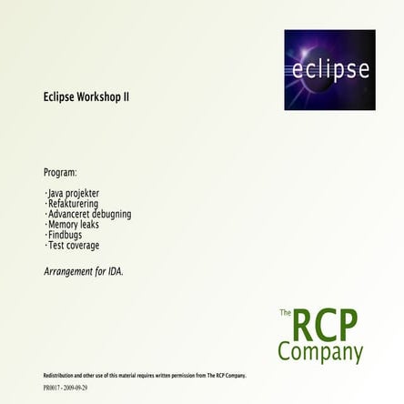 IDA - Eclipse Workshop II (In Danish)