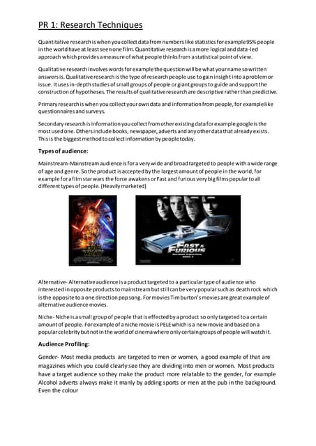 Pr1 research techniques | DOCX | Science