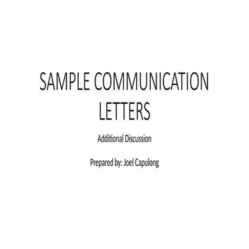 Comprehensive Guide to Sample Communication Letters in Research | PPTX