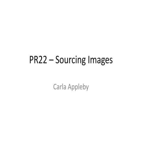 PR22 - Sourcing Images