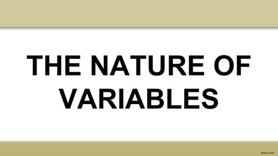 Types of Variables | PPT