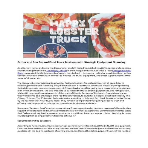 Father and Son Expand Food Truck Business with Strategic Equipment Financing