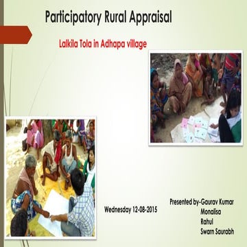 Participatory Rural Appraisal