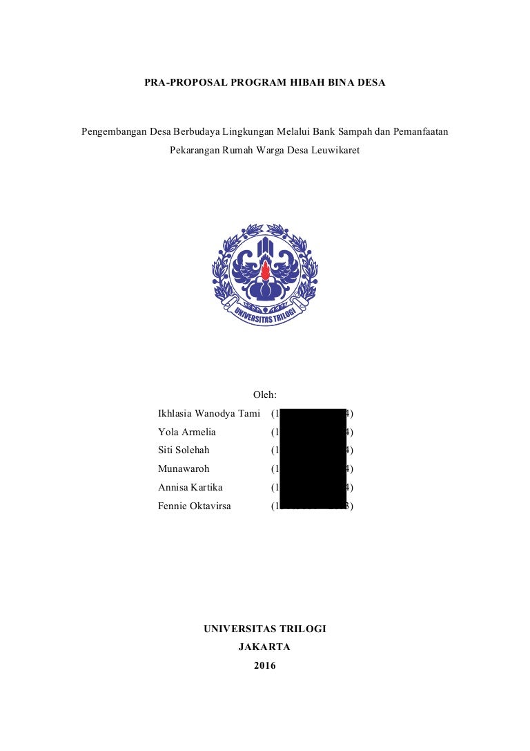 Pra Proposal Phbd 2016