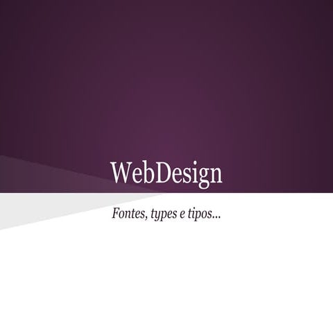 Web Design > Tipografia
