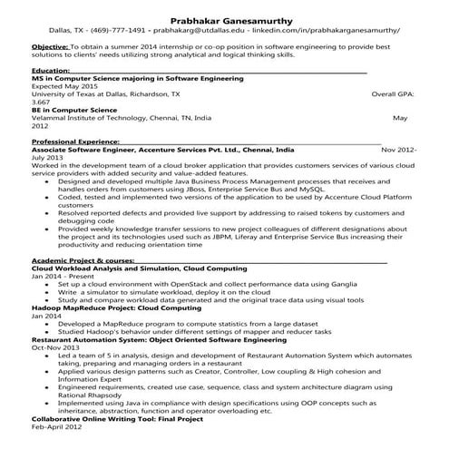 Prabhakar ganesamurthy res