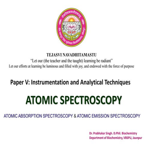 Prabhakar singh  ii sem-paper-atomic spectroscopy