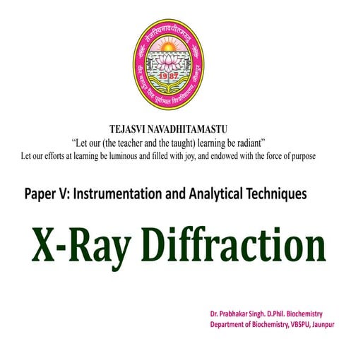 Prabhakar singh  ii sem-paper v-x ray diffraction