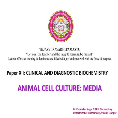 Prabhakar Singh- IV_SEM-ANIMAL CELL CULTURE MEDIA