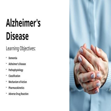 Classification and mechanism of action of alzheimers drugs | PPTX