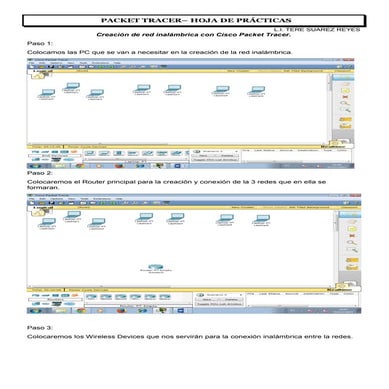 Creación de red inalámbrica con cisco packet tracer | DOCX