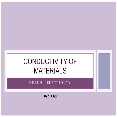 Prac - Conductivity of materials