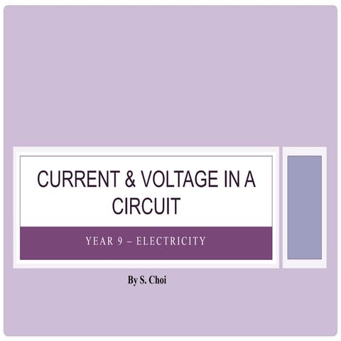 Prac - Current & voltage in a circuit