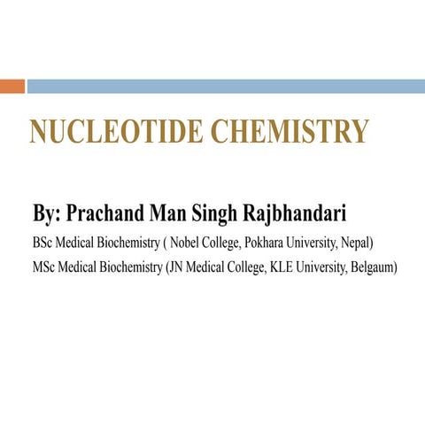 Nucleotide Chemistry