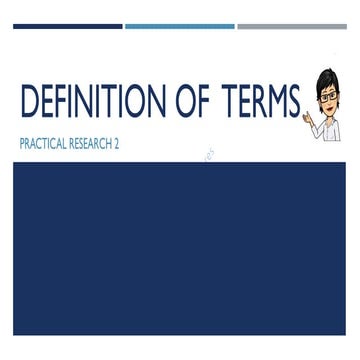 How to define terms