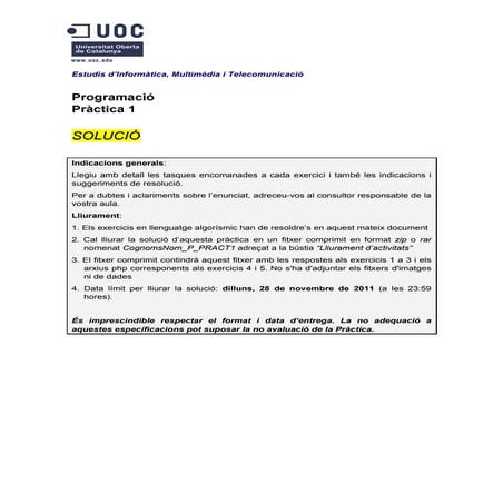 Programació - Pràctica 1 correcció - Multimedia (UOC) - Paquita Ribas
