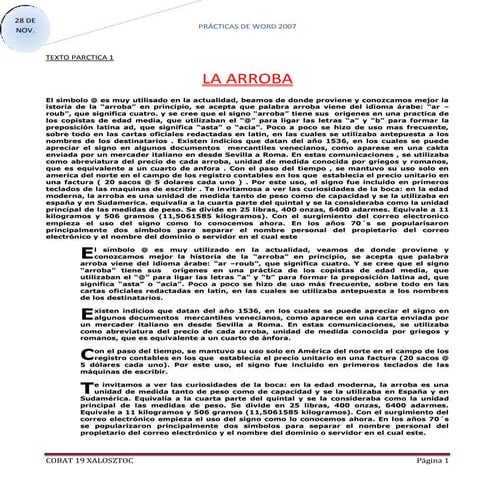 Practica i | DOCX