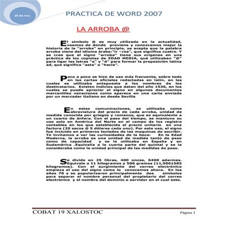 Practica i | DOCX