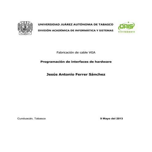 Fabrica tu propio cable VGA