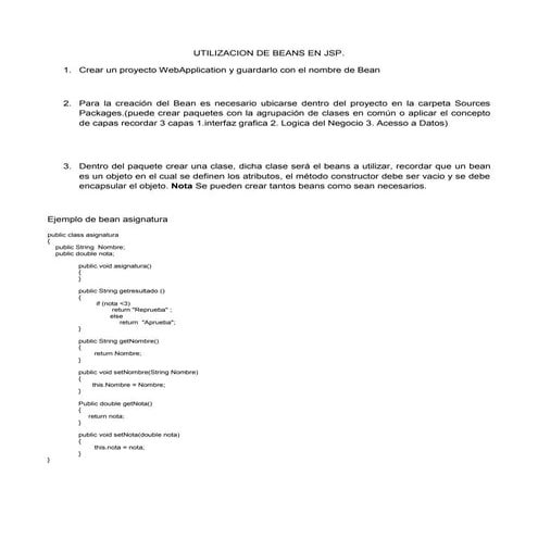 Practica  utilizacion de beans en jsp