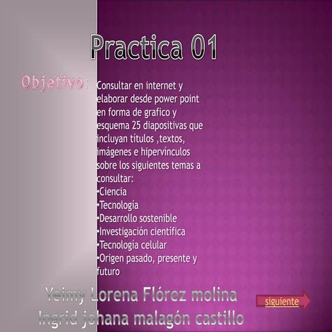 Practica 01 1103 yeimy lorena florez ingrid johana malagon