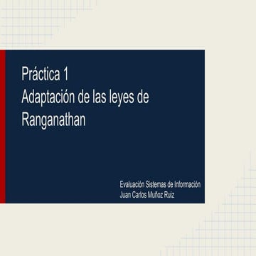 Práctica 1: Las leyes de Ranganathan | PDF