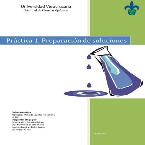 Practica 1. Preparación de soluciones. 