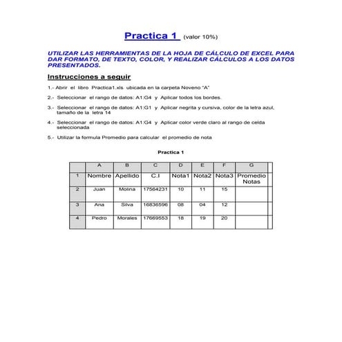 Practica 1 utilizar-las-herramientas-de-excel