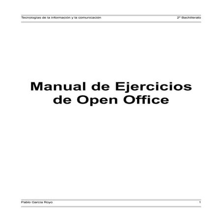 Manual Openoffice