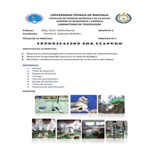 Practica 1 intoxicacion por cianuros