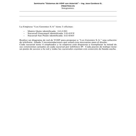 VOIP Practica 1 - Marzo