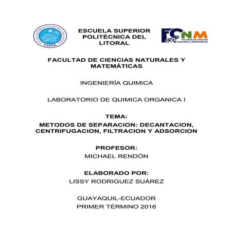 Practica 2  quimica organica -espol
