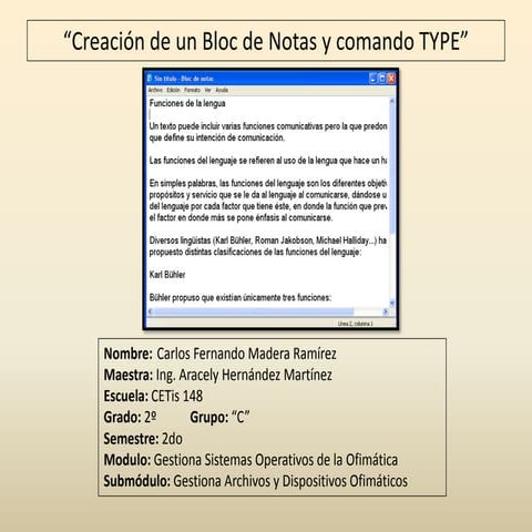 Uso del comando TYPE (Practica 21) | PPTX