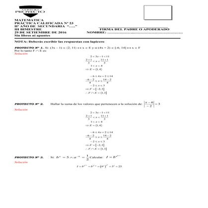 Practica 23 prueba 1 del modelo del examen bimestral solucion
