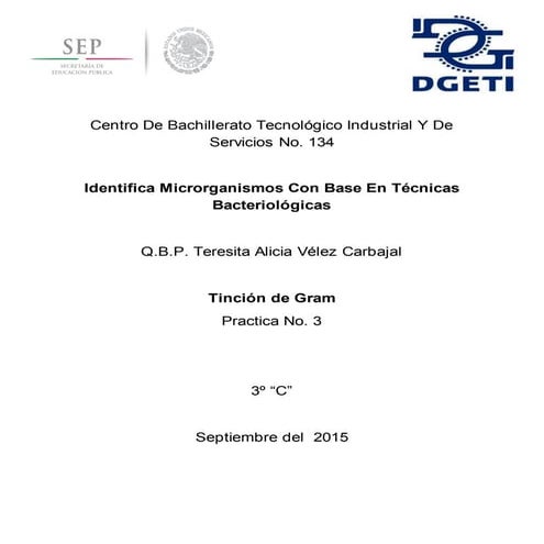 Practica 3.  tincion de gram