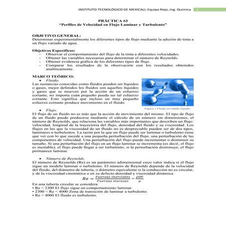 Practica 3 Perfiles de Velocidad en Flujo Laminar y Turbulento
