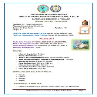 Practica # 4 cloroformo 