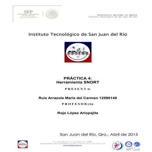 Practica 4 herramienta snort entregable