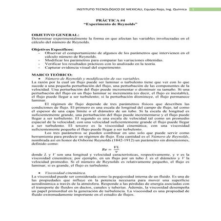 Practica 4 Experimento de Reynolds