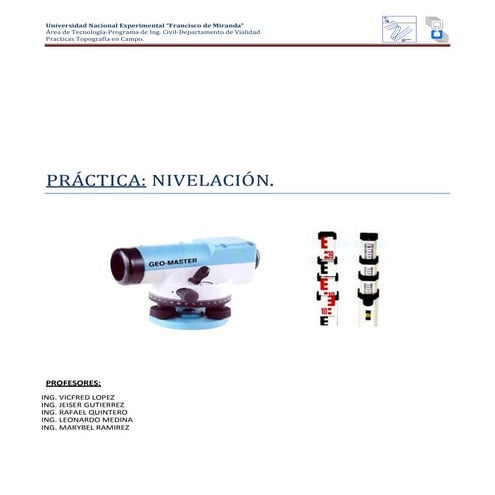 Practica 6 nivelacion altimetria