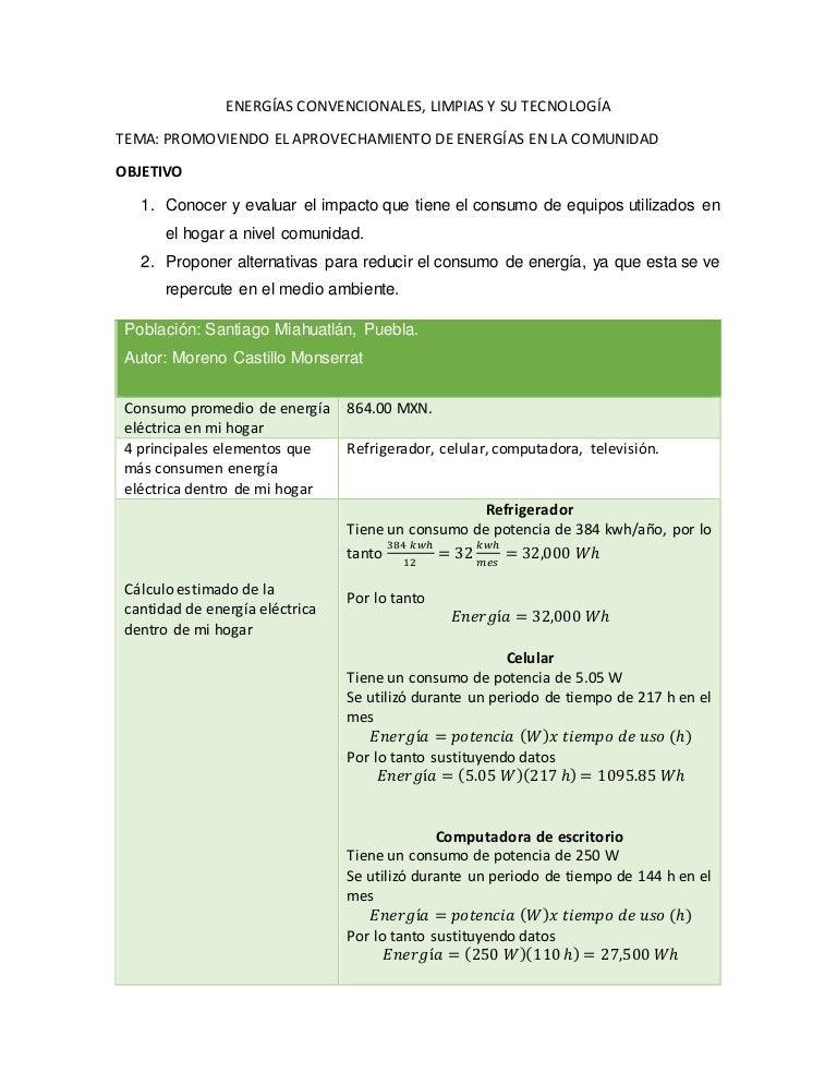 Practica Aprovechamiento De Energia En La Comunidad