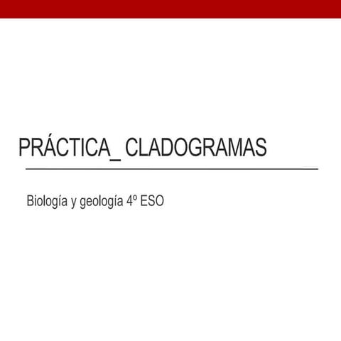 Practica arboles cladogramas