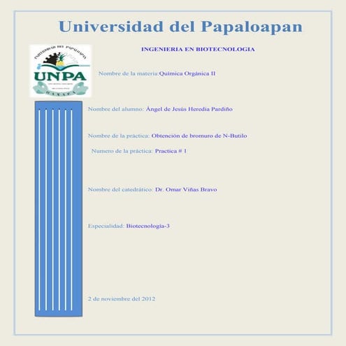 Practica de bromuro de n butilo