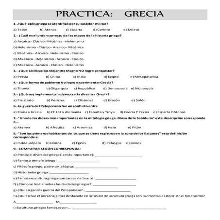 Hojas  de Practica de la cultura  Grecia docx