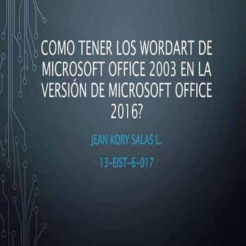 Como tener los wordart de Microsoft office 2003 en la versión de Microsoft of...