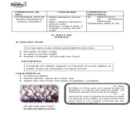Práctica de tema y subtema | PDF